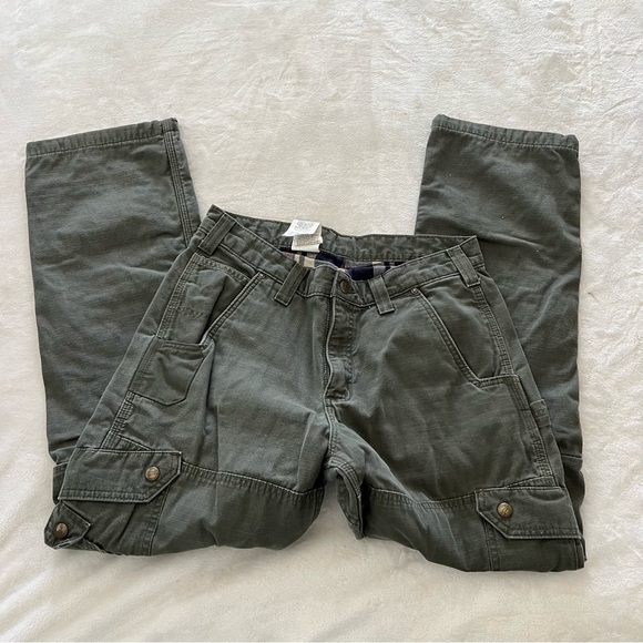Carhartt Pants Vintage Carhartt Flannel Lined Cargo Work Pants